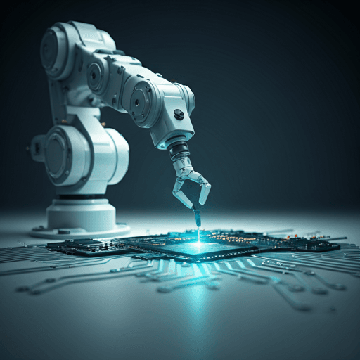 Robotic arm in lab
